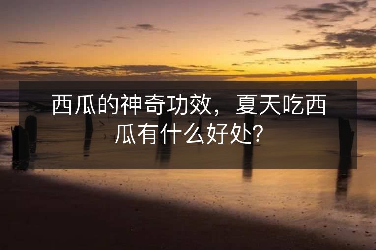 西瓜的神奇功效,夏天吃西瓜有什么好处? 西瓜的神奇功效,夏天吃西瓜有什么好处?